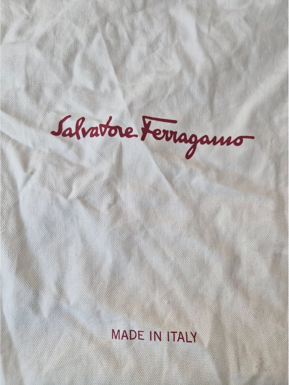 Salvatore Ferragamo Large Cotton Drawstring Dust Bag 19" x 16" Made in Italy - Picture 2 of 5